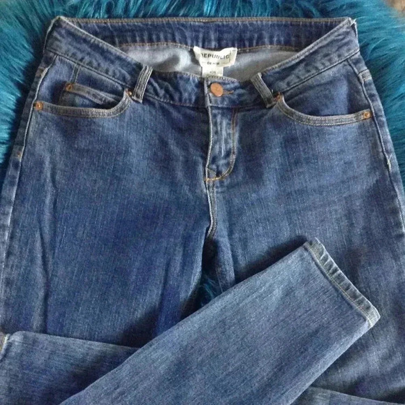 For The Republic Denim - For The Republic Skinny Jeans; Medium Wash, Classic, Preppy, Mom Jeans, Retro